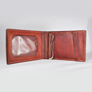 BI-FOLD VEGTAN LEATHER MINIMALIST WALLET - Handmade in USA - 100% Leather