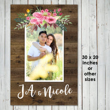WEDDING WELCOME POSTER - Watercolor Flowers - One Picture Only - Different sizes - Digital file
