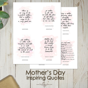 Inspirational Quotes empowering moms, Mother’s Day Gift, gift set for mom - Mother's Day quotes