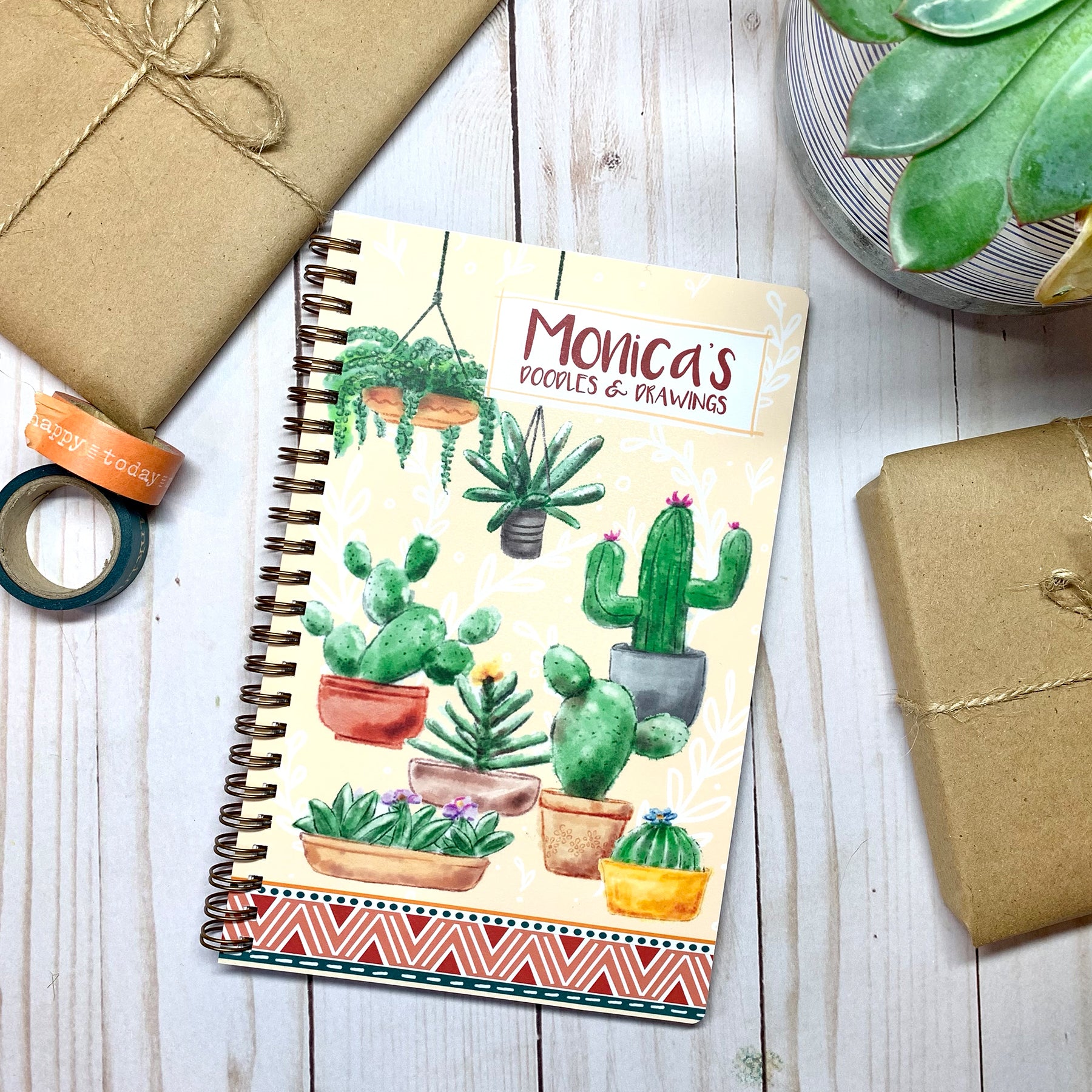 cactus succulent journal CACTUS & SUCCULENTS CUSTOMIZED SKETCHBOOK Journal