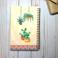 CACTUS & SUCCULENTS CUSTOMIZED SKETCHBOOK Journal - Cactus & Succulents Cover with Name- Wire Binding - Doodle & Drawings Notebook Sketchbook