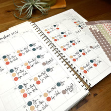 COLOR CODING STICKER SET - Earth Tones - Sticker Set For Planners or Notebooks - 2 Pages Sticker Pack - Boho Style