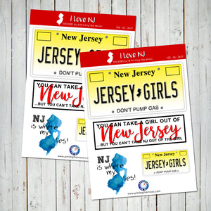 NEW JERSEY GIRLS STICKER SHEET - Scrapbook and Planner Sticker Set - Stickers