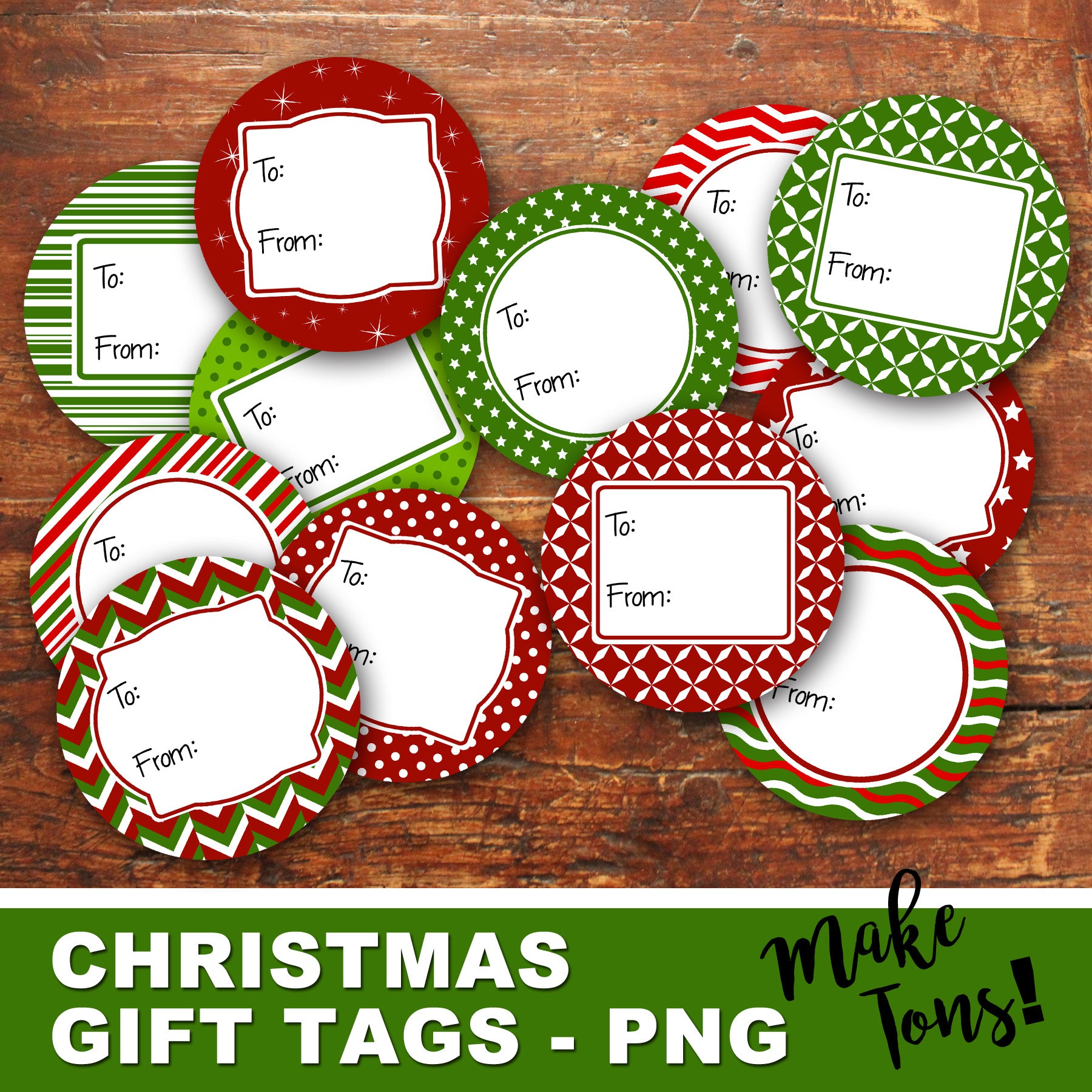 Tags On table1 4dd06547 775a 4e4b 921c round christmas gift tags - png - digital file -instant download