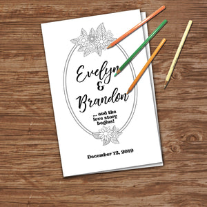 WEDDING COLORING & ACTIVITY BOOK - A PERSONALIZED LOVE STORY! - Printed Coloring Books -