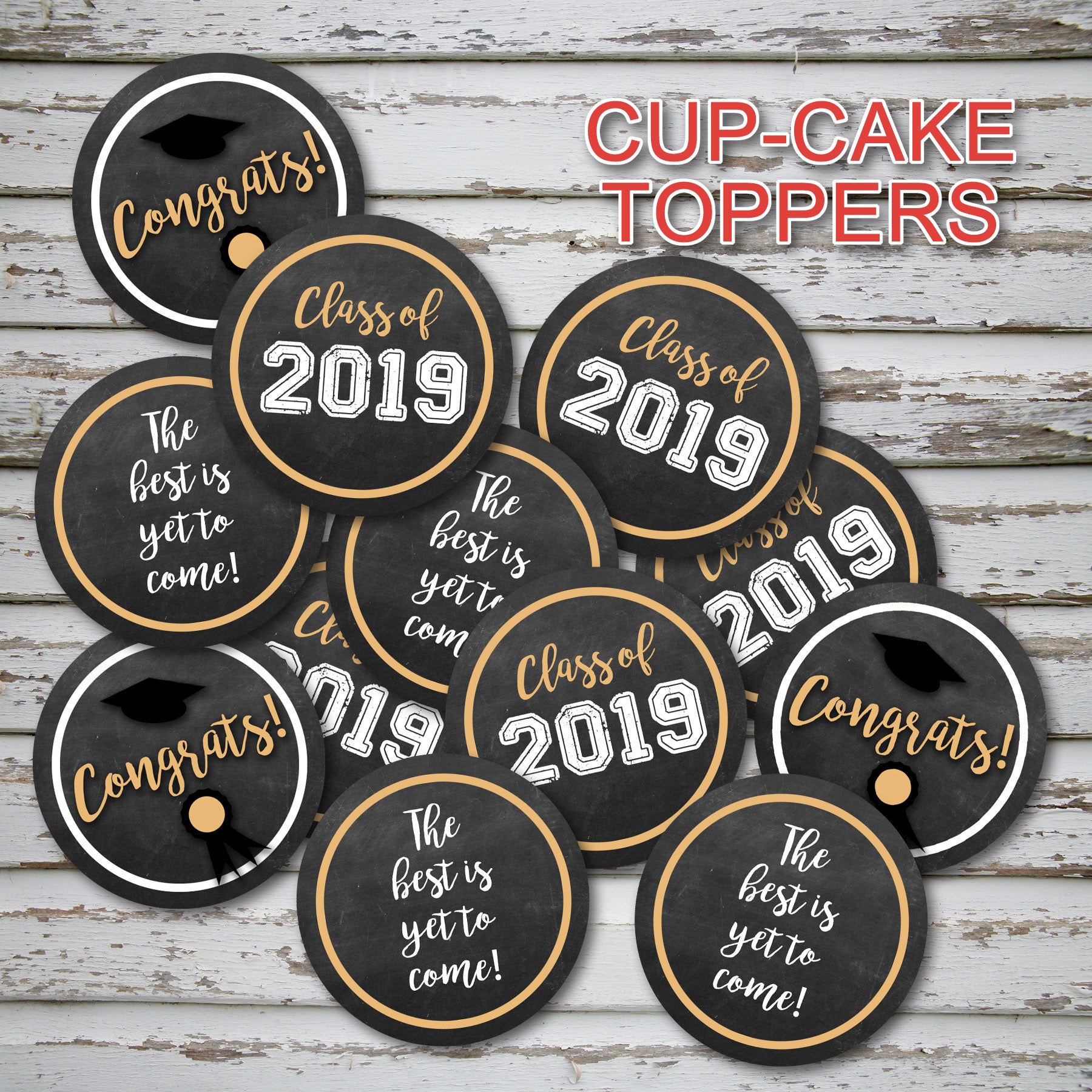 2023-graduation-cupcakes-toppers-party-item-digital-file-instant-printing-the-moon for Free Printable Graduation Cupcake Toppers 2023 GRADUATION CUPCAKES TOPPERS - Party item - Digital file - Instant – Printing The Moon for Free Printable Graduation Cupcake Toppers