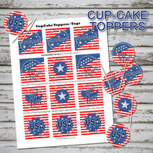 MEMORIAL DAY Cupcake Toppers -AMERICA the BEAUTIFUL- Collection #2 - PDF file - Instant Download