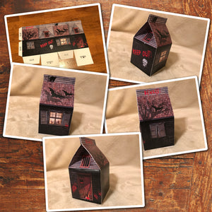 HORROR HOUSE GIFT or FAVOR BOX - DIY HALLOWEEN BOX! - Instant Download
