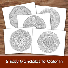 MANDALA - ETHNIC collection - Easy Color In - PDF file - Instant Download
