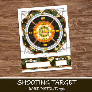 SHOOTING TARGET - Dart Guns Shooting Target - Collection #1 - Instant Download -